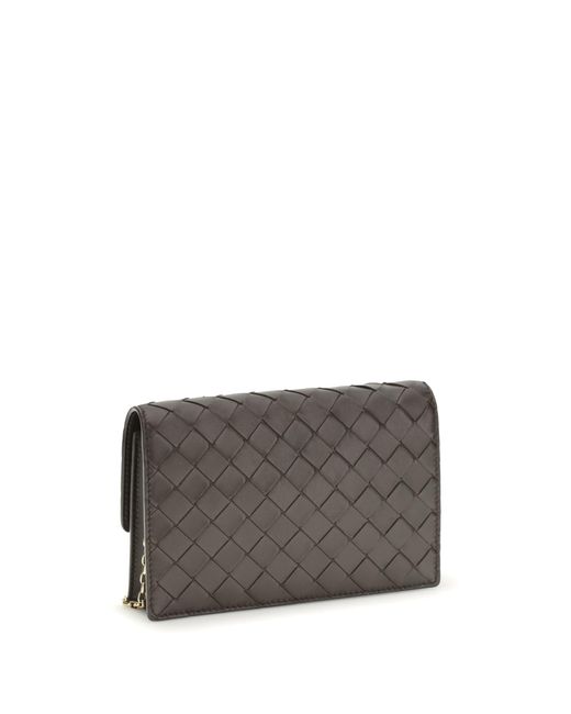 Bottega Veneta Gray Andiamo Pouch On Chain