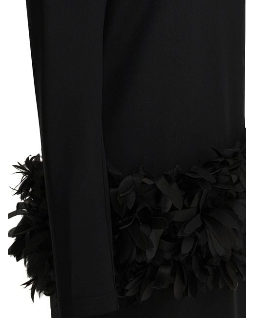 Totême  Black Long Petal Dress