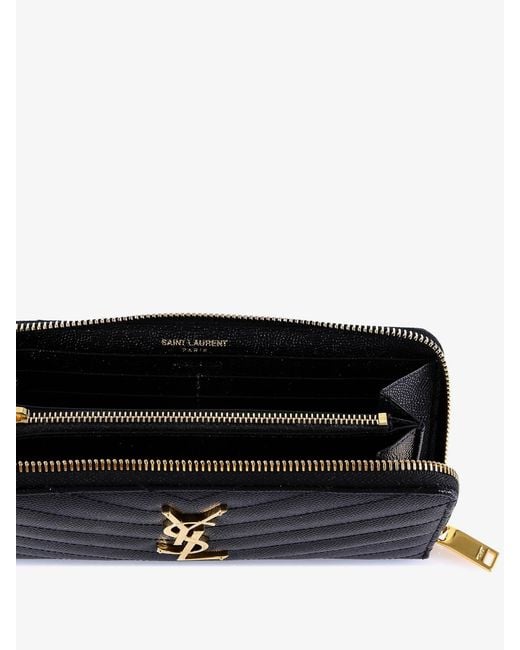 Saint Laurent Black Leather Wallet