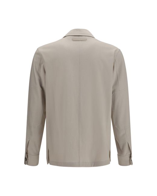 Zegna Gray Cashmere Jacket 054 for men