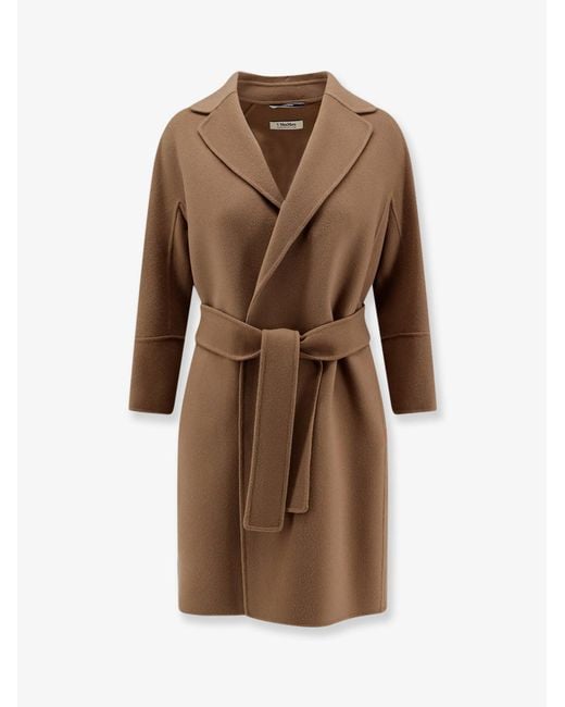 Max Mara Brown Arona Virgin Wool Coat