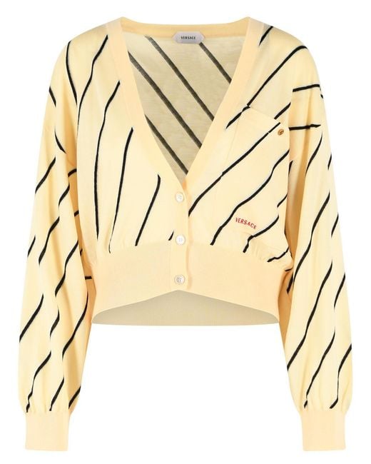 Versace Natural Wool Cardigan
