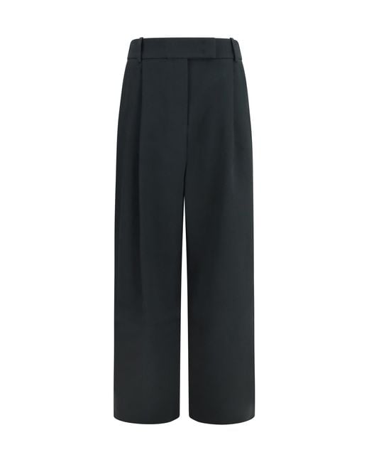 Giorgio Armani Black High-Waisted Wide-Leg Tailored Pants