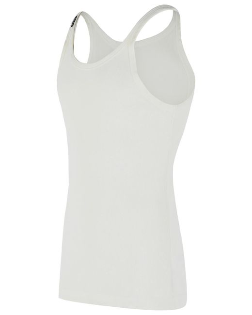 Dolce & Gabbana White Ivory Cotton Tank Top for men