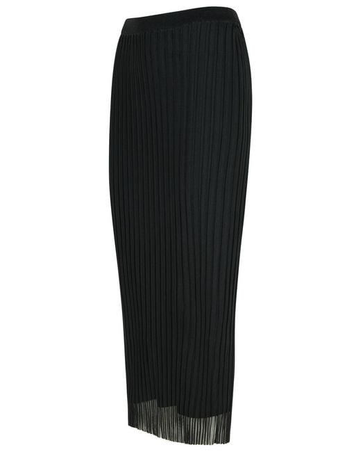Sportmax Black 'Album' Polyamide Blend Skirt