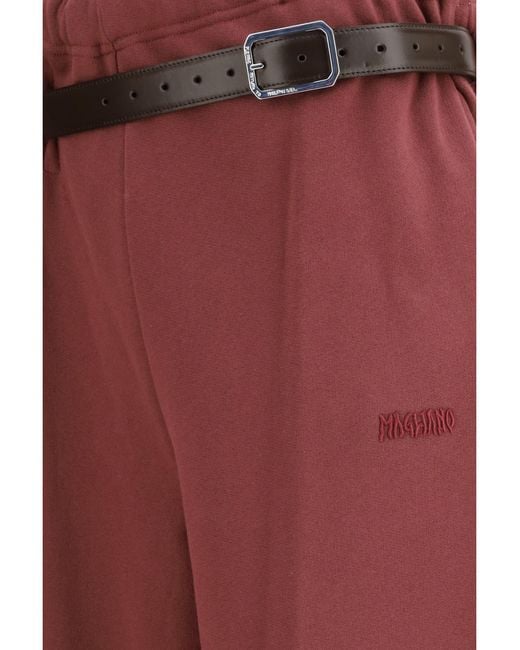 Magliano Red Track Pants Buckle-Belt for men