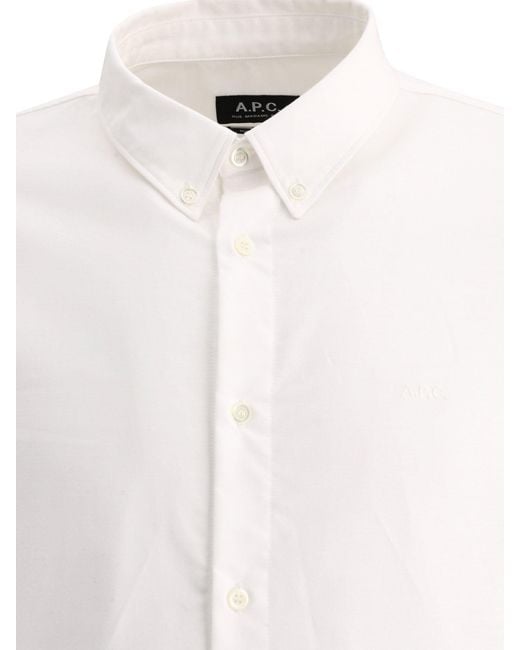 A.P.C. White "Greg" Shirt for men