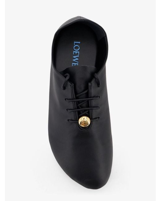Loewe Black Pebble Soft Leather Sneakers