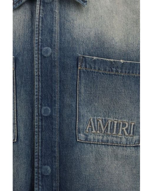 Amiri Blue Denim Shirt for men