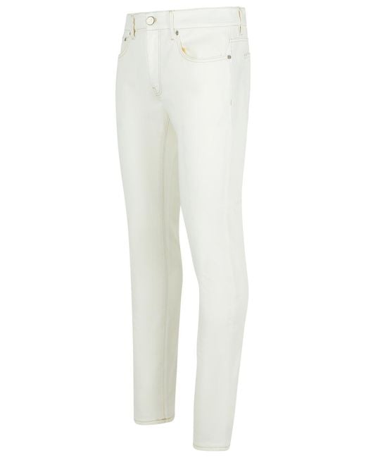Pt05 White Swing Cotton Jeans for men