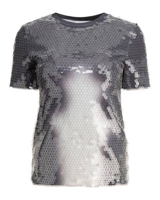 Max Mara Gray T-Shirt With Sequins T-Shirts