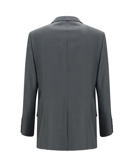 Valentino Black Jacket Single-Breasted Wool-Mohair for men