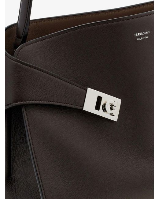 Ferragamo Black Hug Soft Two-Tone Shoulder Bag