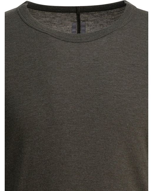 Rick Owens Gray Viscose Crewneck T-Shirt for men