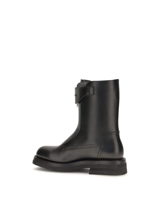 McQueen Black Leather Boots