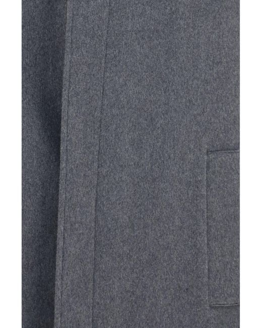 Lardini Gray Wool Coat for men