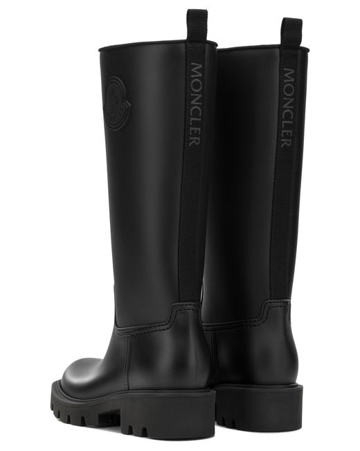 Moncler Black "Kickstream High" Rain Boots