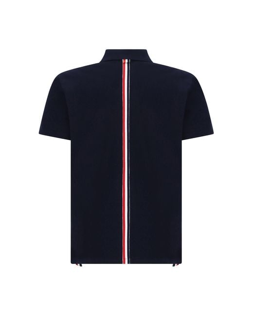 Thom Browne Blue Polo Shirt for men
