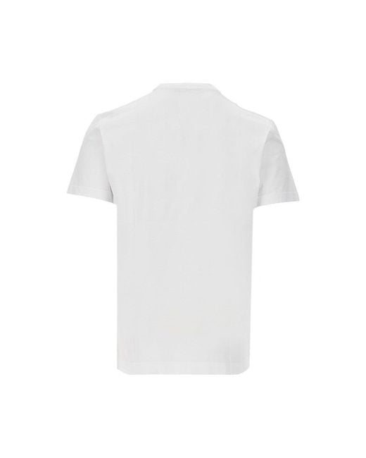 Dolce & Gabbana White Dolce&Gabbana Double Crewneck T-Shirt for men