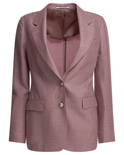 Tagliatore Purple Virgin Wool Jacket