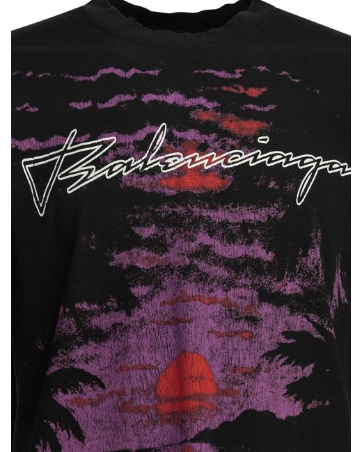 Balenciaga Black Dream Printed T-Shirt