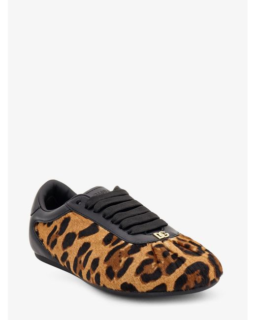 Dolce & Gabbana White Dolce & Gabbana Ponyskin Sneakers Print