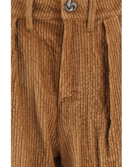 Kristina Ti Natural Straight-Leg Corduroy Pants Caramel
