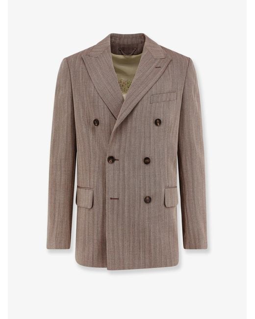 Golden Goose Deluxe Brand Brown Dave Double-Breasted Blazer for men