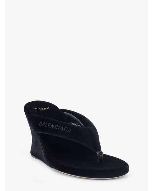 Balenciaga Blue Gaeta Velvet Sandals