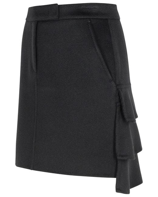 Max Mara Black 'Dear' Camel Miniskirt
