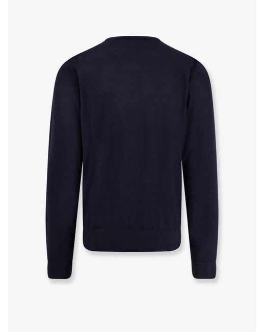 Boss Blue Wool, Silk And Cashmere Sweater for men