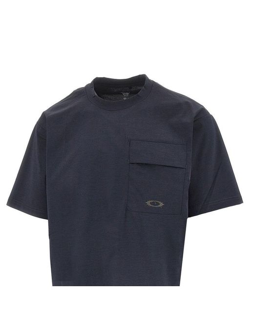 Oakley Blue 'Fgl Scratch' Technical Fabric T-Shirt for men