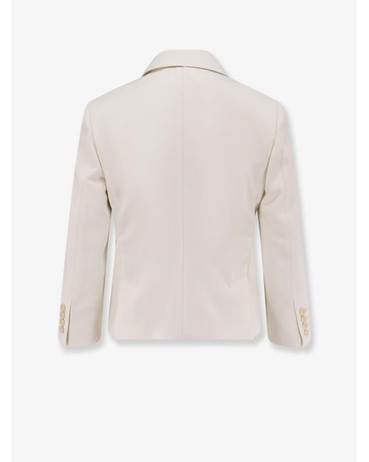 Max Mara White Mxmdorico Stretch Virgin Wool Blazer