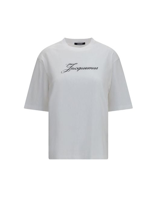 Jacquemus Gray Cotton Logo T-Shirt