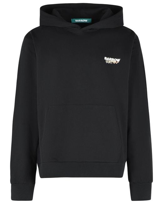 Barrow Black Cotton Sweatshirt for men