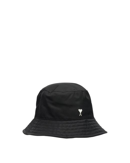 AMI Black "ami De Cœur" Bucket Hat