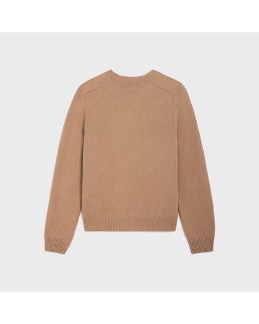 Céline Natural Wool And Cashmere Crewneck Sweater