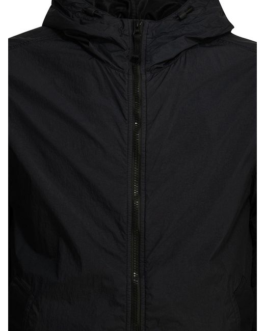 Stone Island Black "Crinkle Reps Ny" Windbreaker Jacket for men