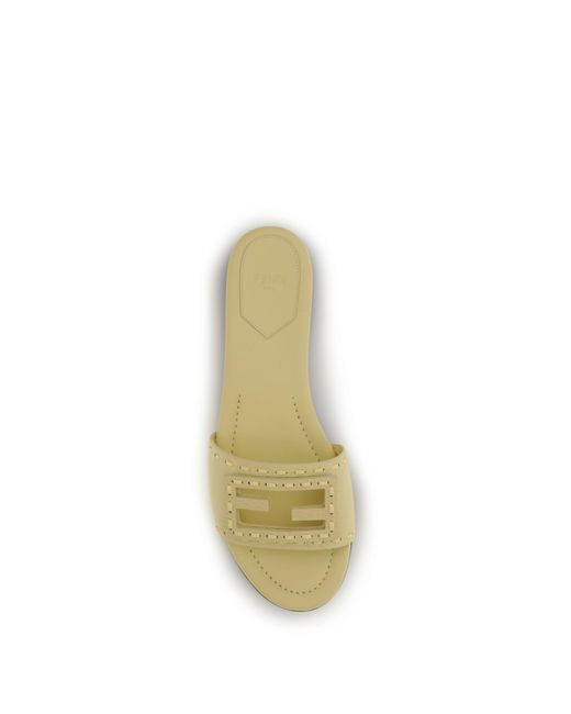 Fendi Metallic Baguette Sandals
