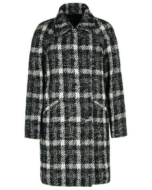 Fay Black Cotton Blend Coat