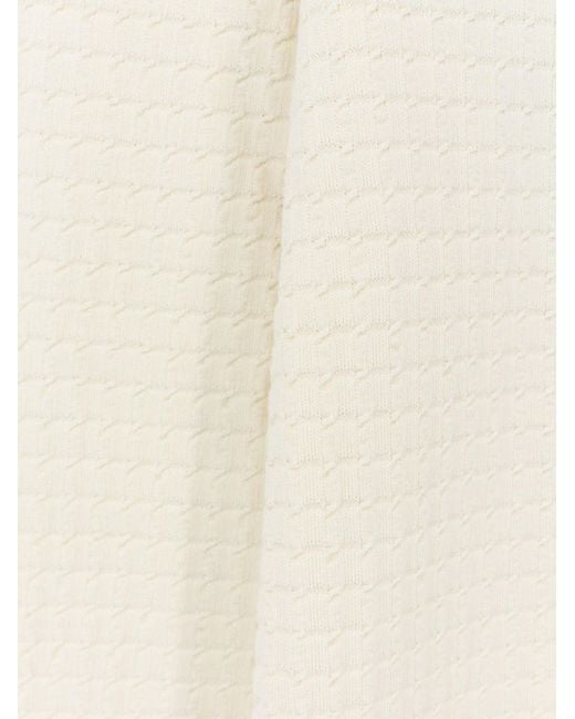 Boss White Silk And Cotton Blend Sweater for men