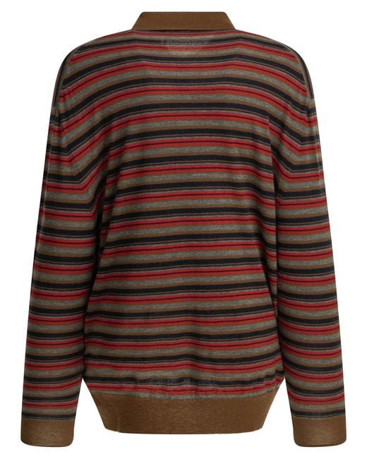 Prada Brown Cashmere Polo Sweater