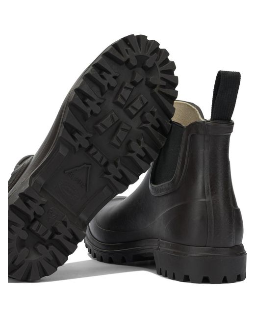 Superga Black Rubber Ankle Boots