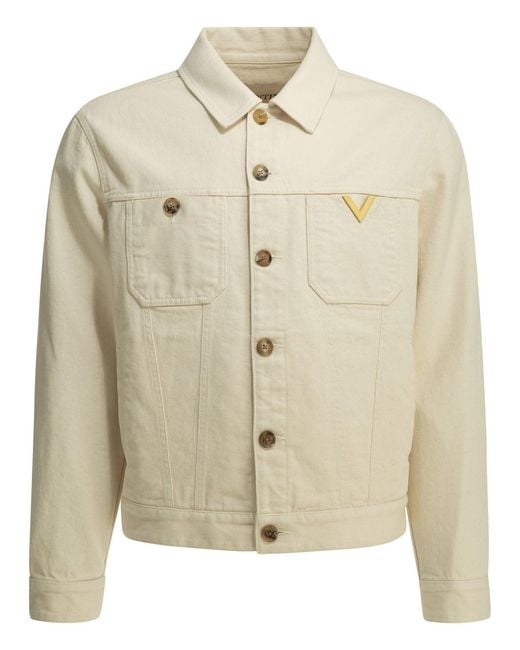 Valentino Natural "Genie Bull Reverse" Denim Jacket