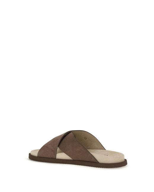 Brunello Cucinelli Brown Suede Sneakers Fango+Camel for men