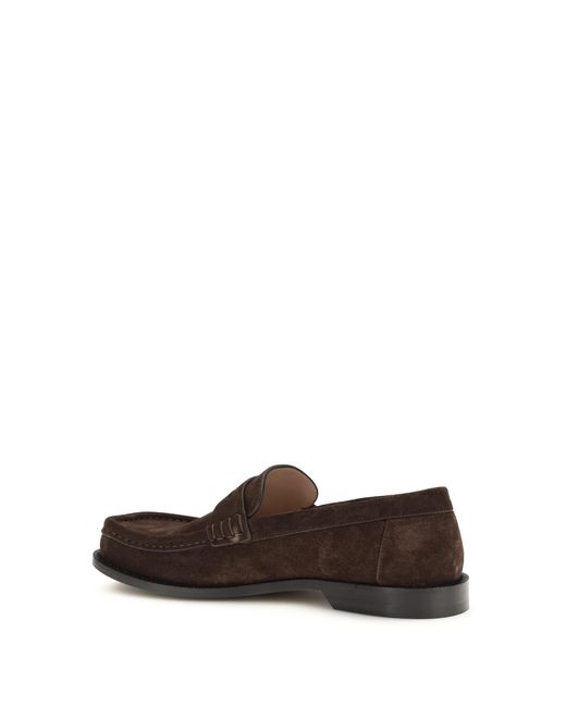 Loewe White Campo Suede Calfskin Loafers for men