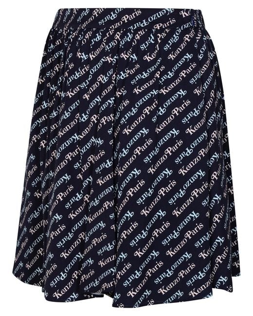 KENZO Blue 'Verdy By Viscose Miniskirt