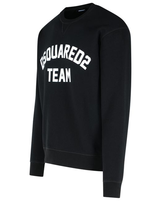 DSquared² Black Cotton Sweatshirt for men