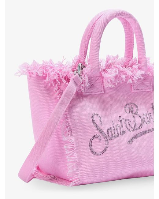 Mc2 Saint Barth Pink Colette Canvas Shoulder Bag