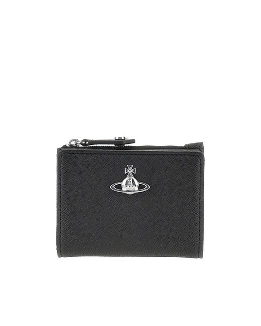 Vivienne Westwood Black Orb Logo Bi-Fold Cardholder
